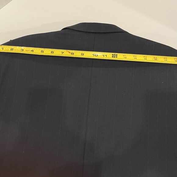 Oscar de la Renta Navy Pinstripe Men's Two Piece Suite - Picture 6 of 10